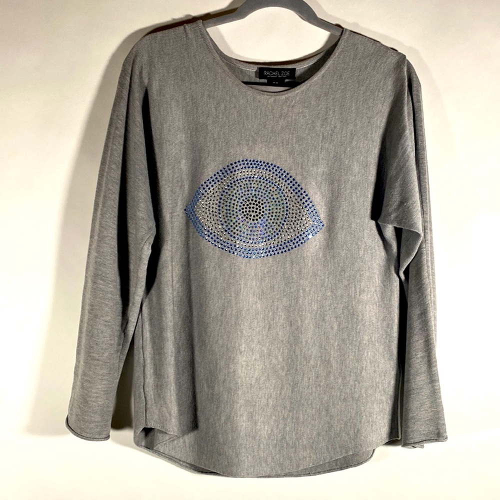 Rachel Zoe Gray Lightweight Sweater Medium